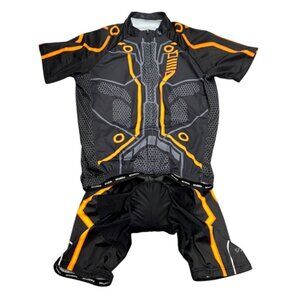 Futuristic Tron-Inspired Cycling Jersey & Shorts Set XL By Santicbike